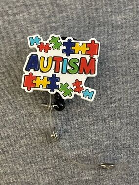 Autism Puzzle Badge Reel - Multicolor